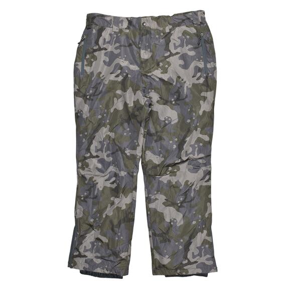 Free Country Men's 2XL Green Camouflage Ski Snow Pants Polyester Zip NWT - Picture 1 of 9